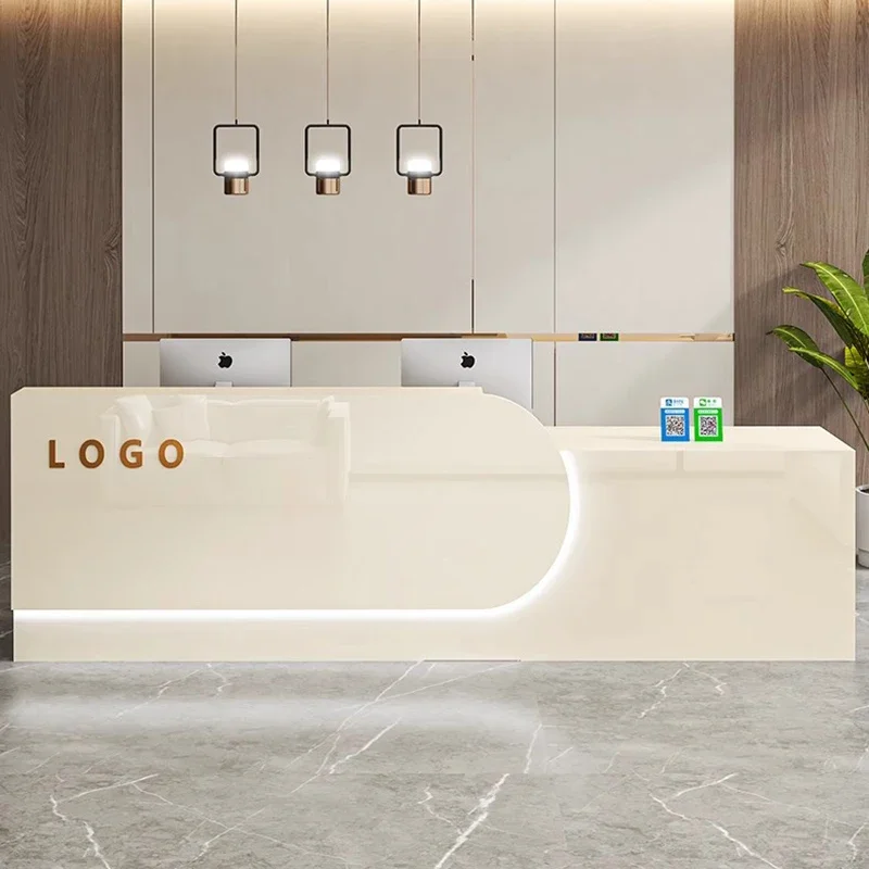 Modern Simple Reception Desk Beauty Salon Office Cashier Business Reception Desk Professional Luxury Mostrador Luxury Furniture
Modern Simple Reception Desk Beauty Salon Office Cashier Business Reception Desk Professional Luxury Mostrador Luxury Furniture