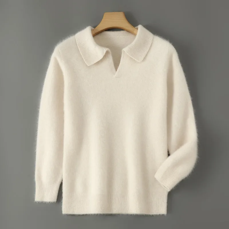 Свитер из 100% австралийской шерсти, мужской деловой повседневный свитер с отложным воротником, рубашка
Свитер из 100% австралийской шерсти, мужской деловой повседневный свитер с отложным воротником, рубашка