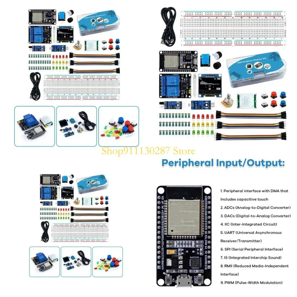 J1HC Basic Starter ESP32 WiFi Development Board with Tutorial for Programming for Makers and Hobbyists