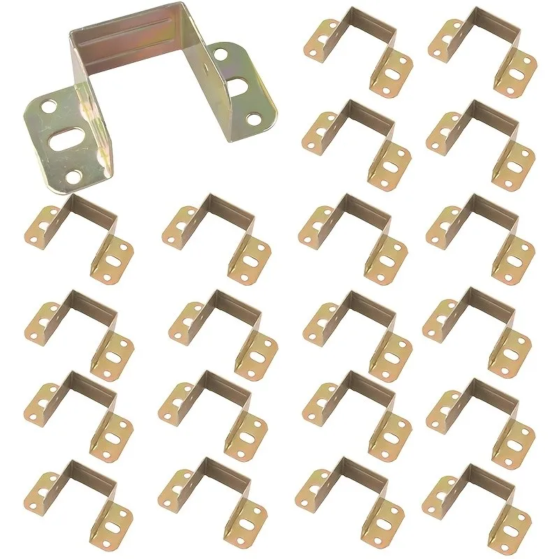 20pcs Heavy-Duty U-Shaped Metal Bed Brackets - Easy Install, Stable Corner Support Hooks for Wooden Beds & Furniture
20pcs Heavy-Duty U-Shaped Metal Bed Brackets - Easy Install, Stable Corner Support Hooks for Wooden Beds & Furniture