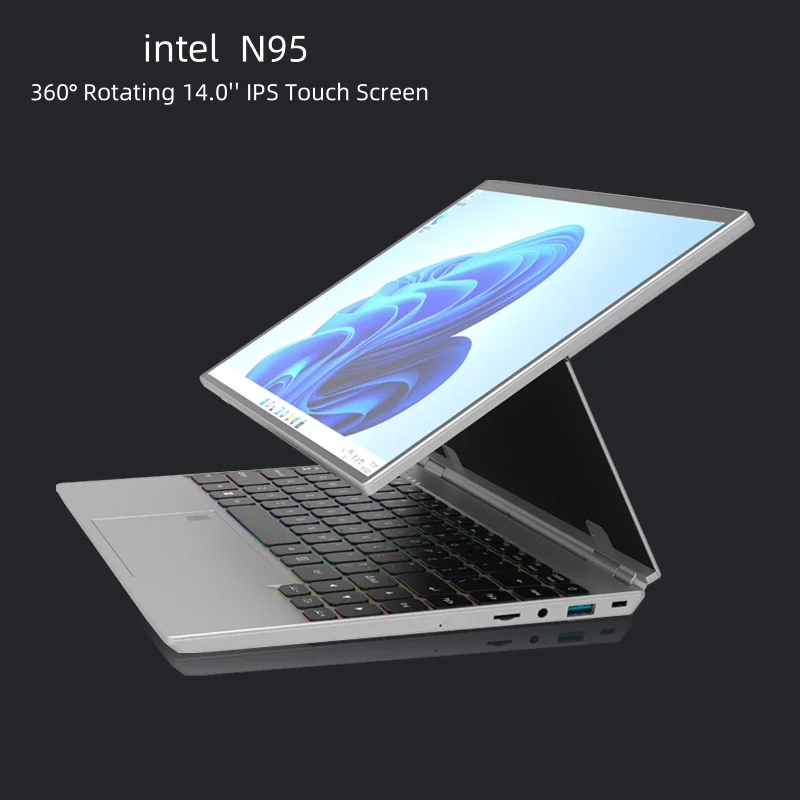 360° Rotating 14.0'' IPS Touch Screen 32G 128G-1T Laptop N95 Windows 11 Notebook 4 In 1 Tablet Business Office Slim Touch ID RGB
360° Rotating 14.0'' IPS Touch Screen 32G 128G-1T Laptop N95 Windows 11 Notebook 4 In 1 Tablet Business Office Slim Touch ID RGB