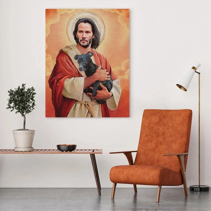 Canvas Printed Painting Wall Art Modern HD Poster Keanu Reeves Meme Jesus Home Decoration Pictures For Living Room
Canvas Printed Painting Wall Art Modern HD Poster Keanu Reeves Meme Jesus Home Decoration Pictures For Living Room