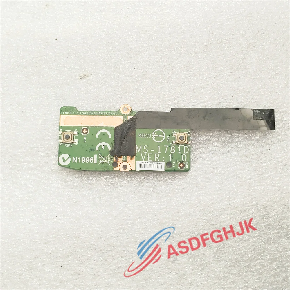 FOR MSI GT72 MS-1781 MS-1782 DOMINATOR Touchpad Mouse Button Board MS-1781D TEST OK
FOR MSI GT72 MS-1781 MS-1782 DOMINATOR Touchpad Mouse Button Board MS-1781D TEST OK