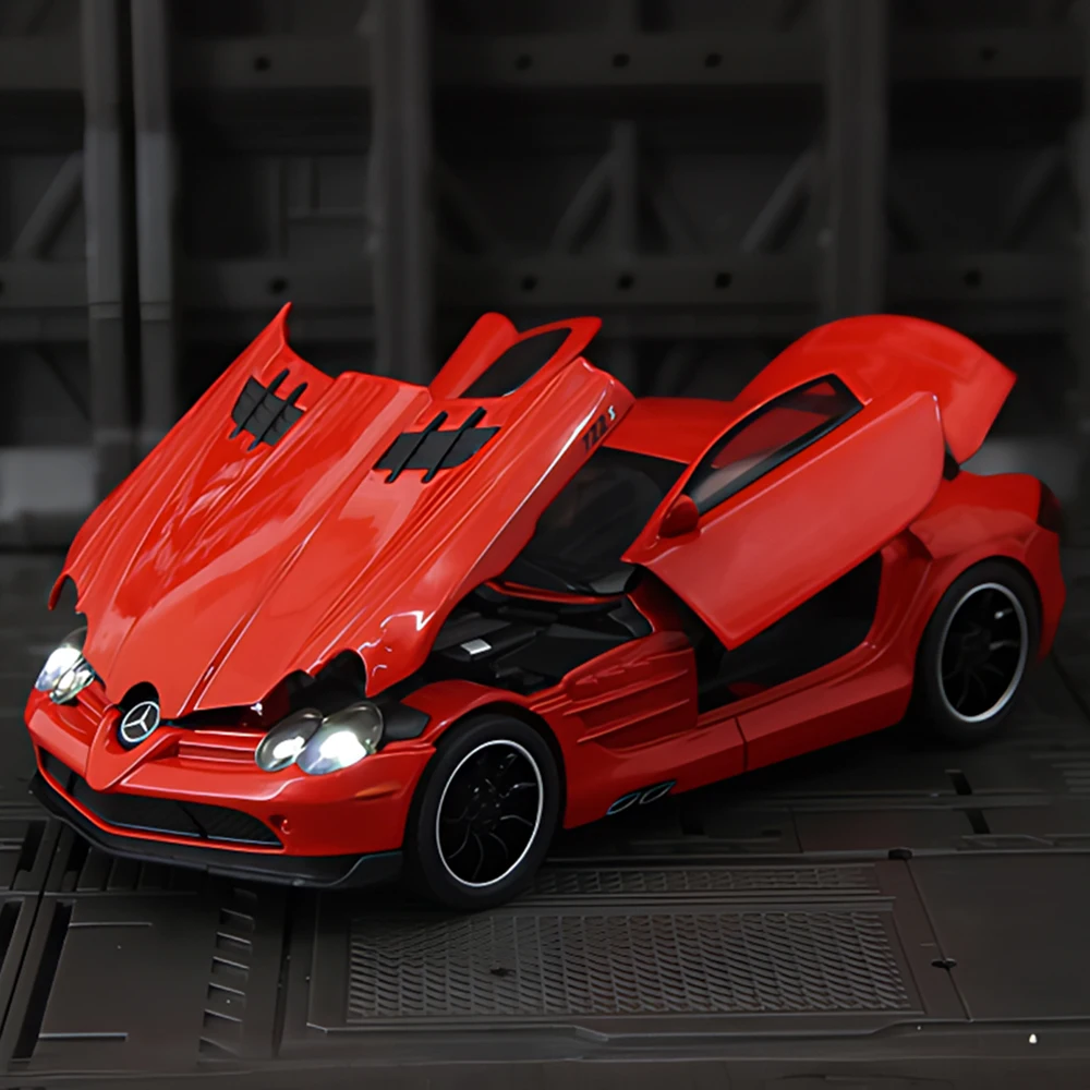 1:32 SLR 772S Diecast Alloy SLS Models Car Toys with Sound Light Pull Back Doors Opened Sports Cars Fashion Ornament Boys Gifts
1:32 SLR 772S Diecast Alloy SLS Models Car Toys with Sound Light Pull Back Doors Opened Sports Cars Fashion Ornament Boys Gifts