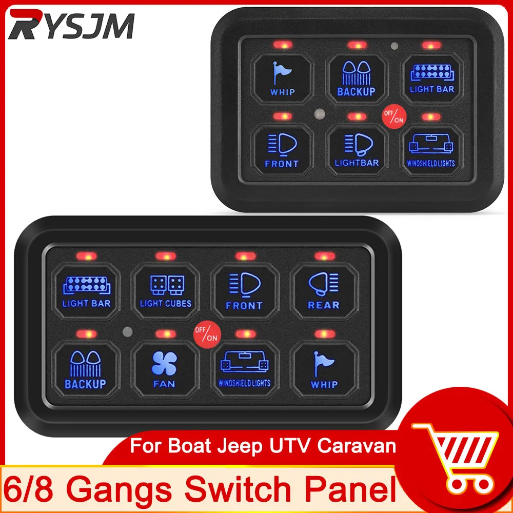 For Truck Caravan Boat 6/8 Gangs LED Switch Panel On-Off Control Relays System Background Light Electronic Relay customized
For Truck Caravan Boat 6/8 Gangs LED Switch Panel On-Off Control Relays System Background Light Electronic Relay customized