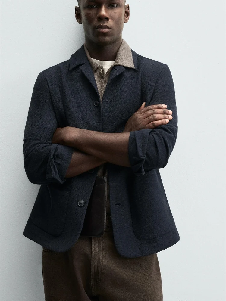 New Autumn Men's Pure Color Texture Slim Fit Straight Leg irt Jaet Casual Sle Long Sve Button Closure No Hat Included
New Autumn Men's Pure Color Texture Slim Fit Straight Leg irt Jaet Casual Sle Long Sve Button Closure No Hat Included