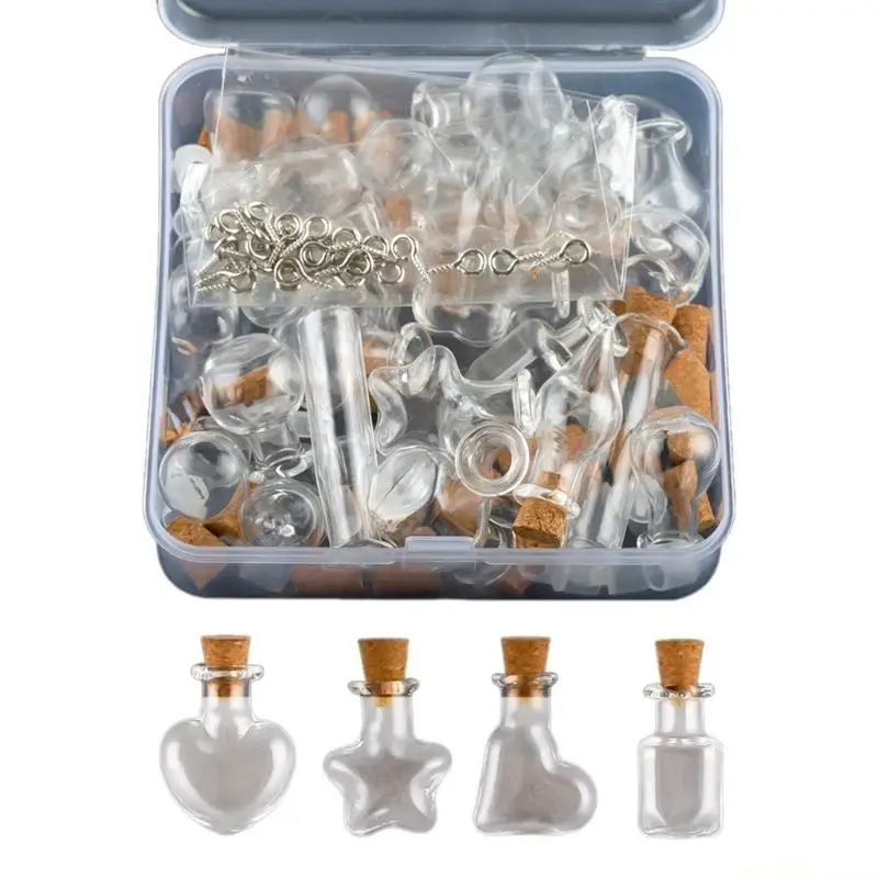 D46E Pack of 30 Decorative Glass Bottle for Jewelry Crafting Delicate Bottle Ornament
D46E Pack of 30 Decorative Glass Bottle for Jewelry Crafting Delicate Bottle Ornament