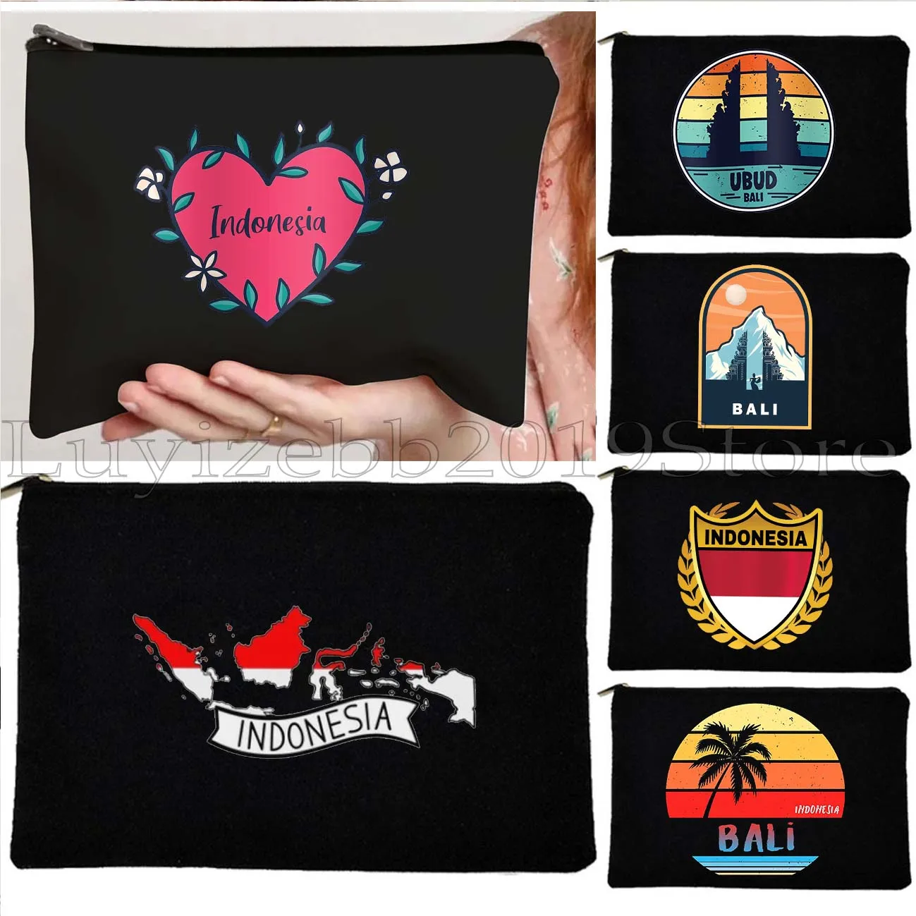 Retro Beach Ubud Bali Emblem Indonesia Flag Map Heart Balinese Canggu Canvas Cosmetic Makeup Toilet Bag Pencil Case Zipper Pouch
Retro Beach Ubud Bali Emblem Indonesia Flag Map Heart Balinese Canggu Canvas Cosmetic Makeup Toilet Bag Pencil Case Zipper Pouch