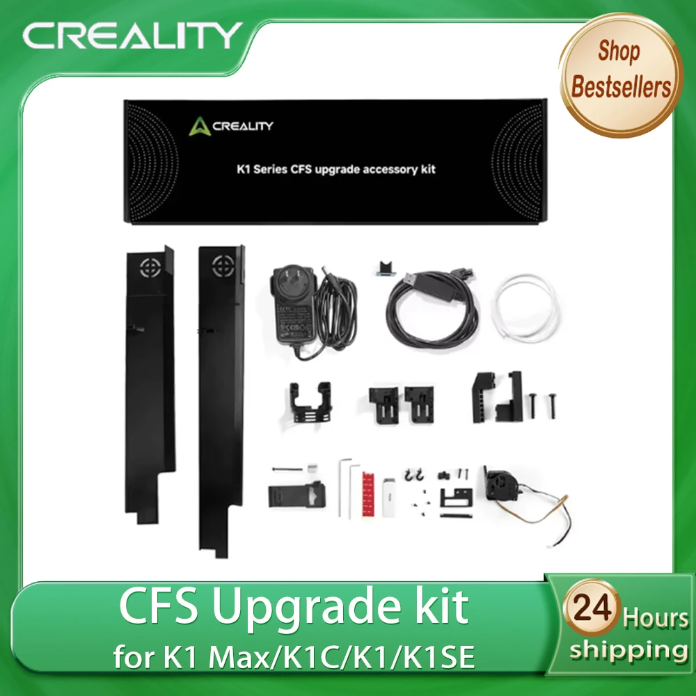 Creality K1 Max / K1C CFS Upgrade Kit for K1MAX, K1C, K1, K1 SE 3D Printer Upgrade Multi-Color Printing Quick Connection To CFS
Creality K1 Max / K1C CFS Upgrade Kit for K1MAX, K1C, K1, K1 SE 3D Printer Upgrade Multi-Color Printing Quick Connection To CFS