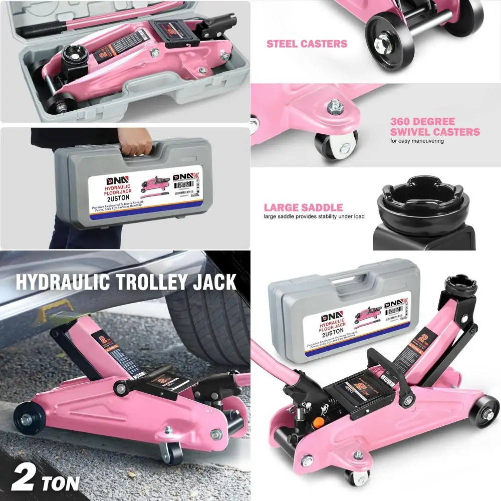 Компактный гидравлический напольный домкрат розового цвета, грузоподъемность 2 тонны, подъем от 5,1 до 13 дюймов, модель TOOLS-00474-PK
Компактный гидравлический напольный домкрат розового цвета, грузоподъемность 2 тонны, подъем от 5,1 до 13 дюймов, модель TOOLS-00474-PK