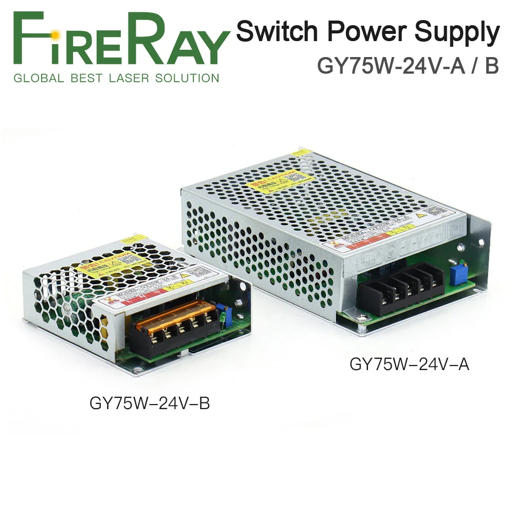 Импульсный источник питания FireRay 75W 24V 10A GY75W-24-A GY75W-24-B для лазерного станка
Импульсный источник питания FireRay 75W 24V 10A GY75W-24-A GY75W-24-B для лазерного станка