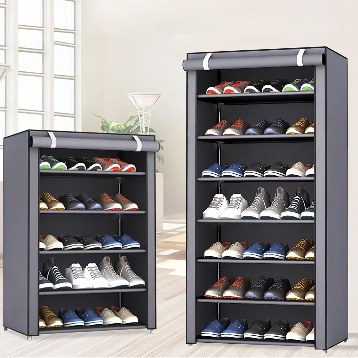 6/8/10-layer Shoe Organizer with Dust Cover - Easy To Assemble, Suitable for 27-35 Pairs of Sneakers, High Heels and Boots
6/8/10-layer Shoe Organizer with Dust Cover - Easy To Assemble, Suitable for 27-35 Pairs of Sneakers, High Heels and Boots