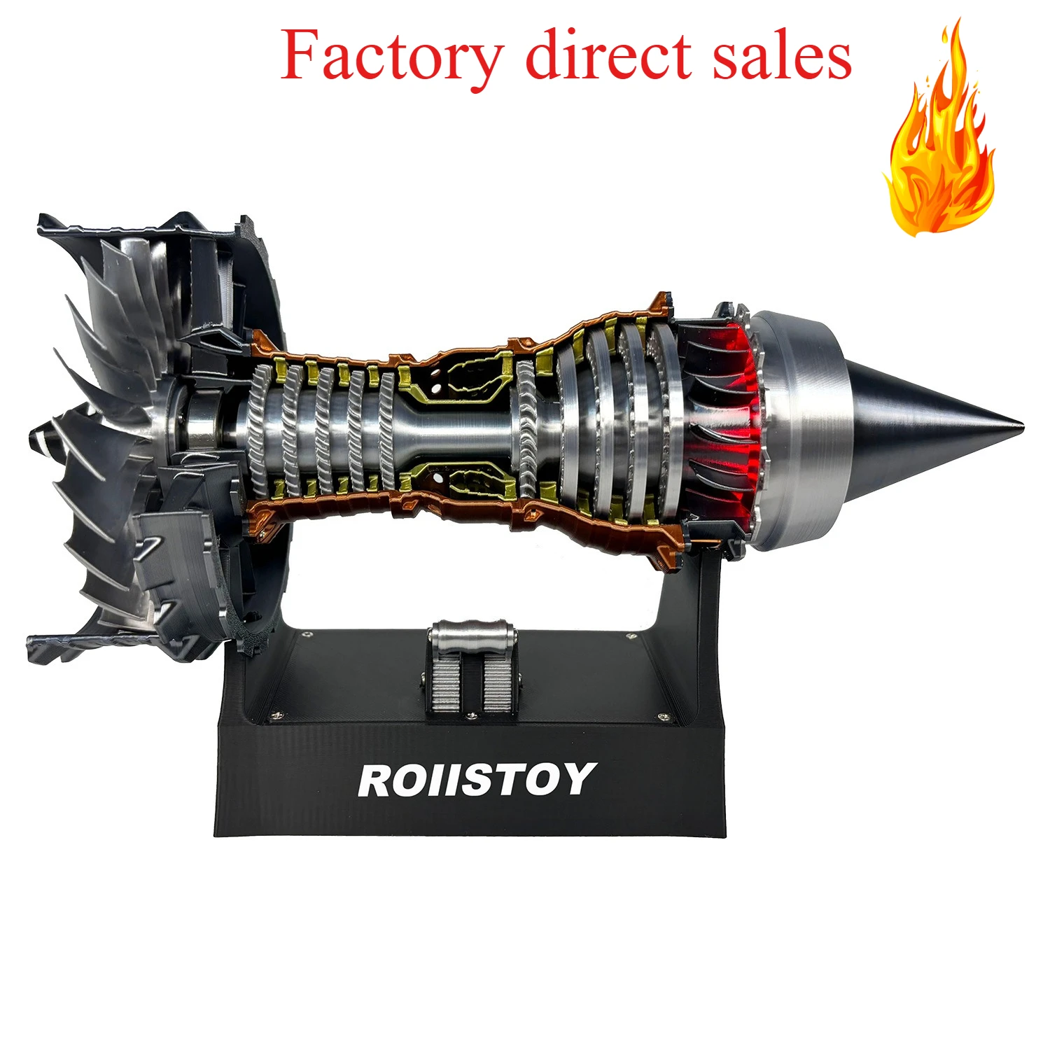 Turbojet Fan Engine Model With LED Afterburner Effect Realistic Sound For Aviation Enthusiasts Display
Turbojet Fan Engine Model With LED Afterburner Effect Realistic Sound For Aviation Enthusiasts Display