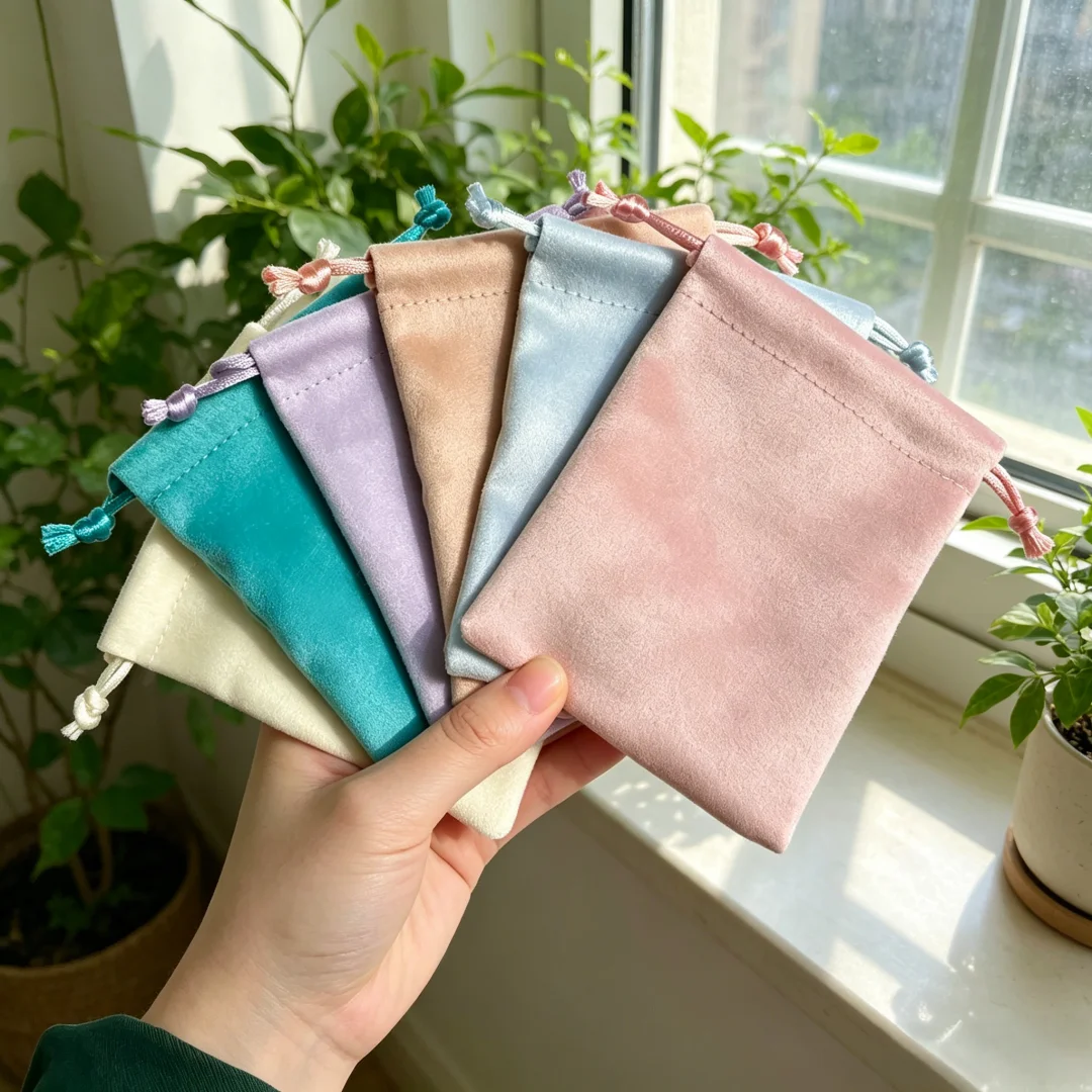 50Pcs/Lot High Quality Colorful Jewelry Flannel Packaging Bag Wedding Favors Velvet Suede Drawstring Pouch for Cosmetic Makeup
50Pcs/Lot High Quality Colorful Jewelry Flannel Packaging Bag Wedding Favors Velvet Suede Drawstring Pouch for Cosmetic Makeup