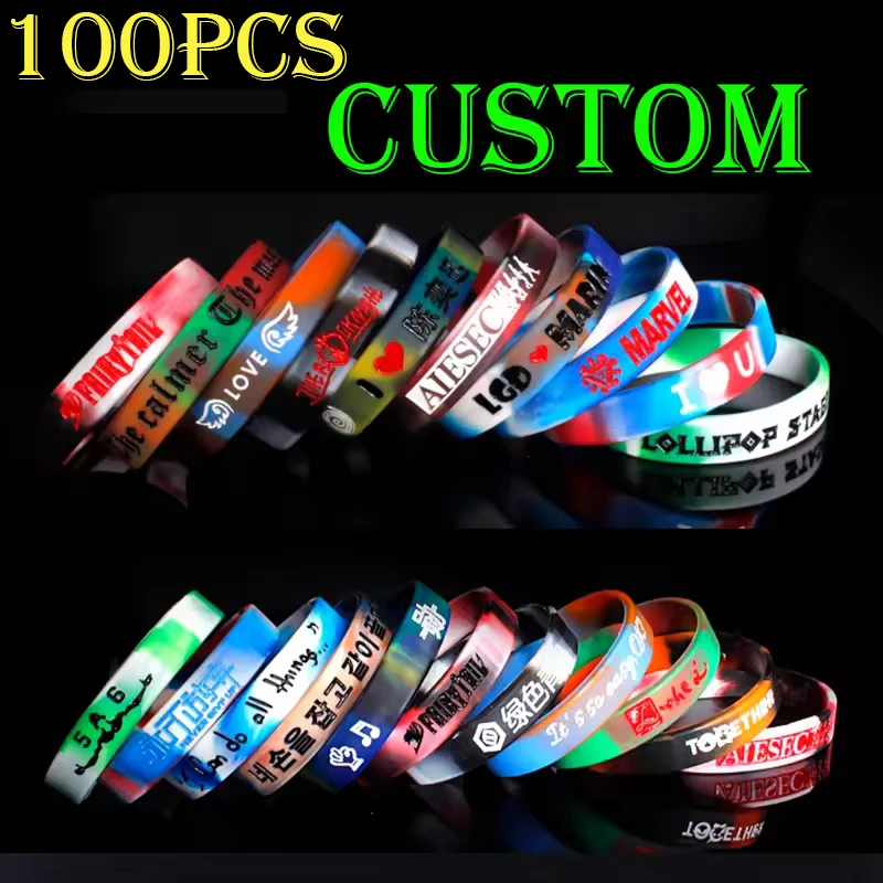 100PCS Custom swirl Bracelet Customizable Silicone ID SOS Wristband Personalized Customized Bangles Mixed Color Wrist Bands
100PCS Custom swirl Bracelet Customizable Silicone ID SOS Wristband Personalized Customized Bangles Mixed Color Wrist Bands