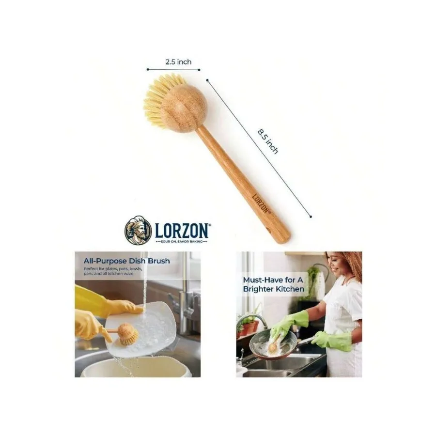 【New style】2 Pack Dish Brush With Handle, Dish Scrub Brush, Kitchen Brushes Dishes, Scrubber, Pots, Pans, Sink, Dishwashing Cle
【New style】2 Pack Dish Brush With Handle, Dish Scrub Brush, Kitchen Brushes Dishes, Scrubber, Pots, Pans, Sink, Dishwashing Cle