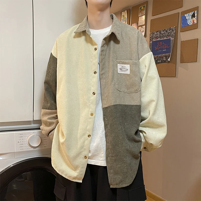 2024 Men Spring Autumn New Corduroy Long Sleeve Shirts Mens Loose Casual Shirt Male Patchwork Single-breasted Clothing H733
2024 Men Spring Autumn New Corduroy Long Sleeve Shirts Mens Loose Casual Shirt Male Patchwork Single-breasted Clothing H733