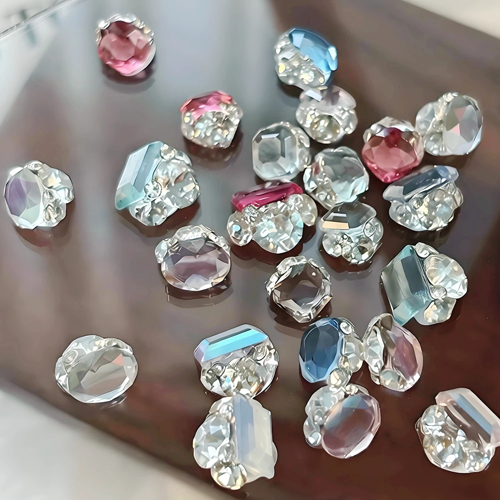 10PCS Mini Bottomless Stacked Transparent 3D Nail Art Crystal Diamond Pile Accessories For Nails Decoration Manicure Supplies
10PCS Mini Bottomless Stacked Transparent 3D Nail Art Crystal Diamond Pile Accessories For Nails Decoration Manicure Supplies