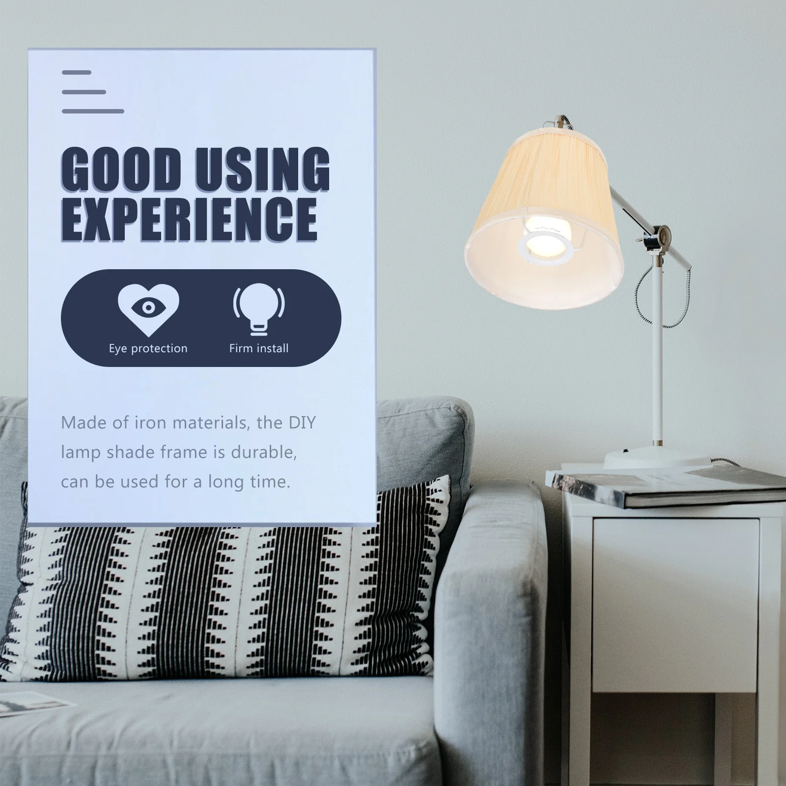 DIY Lampshade Frame Iron Bracket Hanging Ceiling Light Table Craft Sturdy Durable AntiRust Simple Practical Lighting Accessories
DIY Lampshade Frame Iron Bracket Hanging Ceiling Light Table Craft Sturdy Durable AntiRust Simple Practical Lighting Accessories