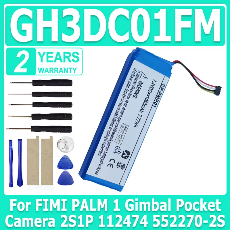 New GH3DC01FM 1050mAh Polymer Li-Ion Battery For FIMI PALM 1 PALM1 Gimbal Pocket Camera 2S1P 112474 552270-2S
New GH3DC01FM 1050mAh Polymer Li-Ion Battery For FIMI PALM 1 PALM1 Gimbal Pocket Camera 2S1P 112474 552270-2S