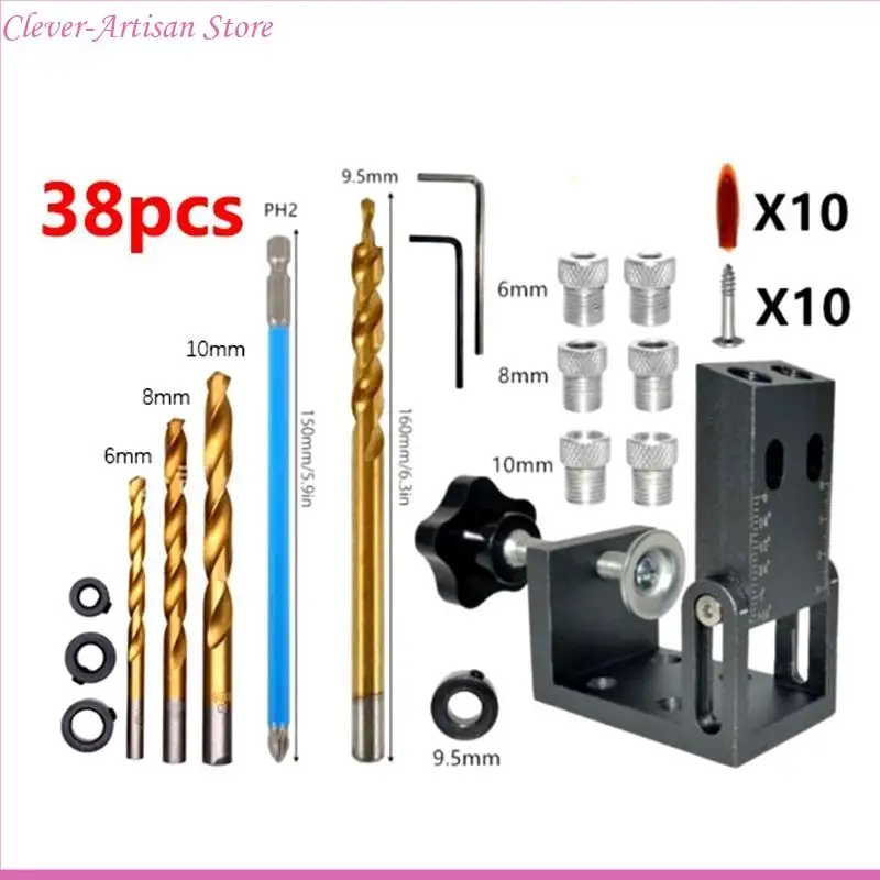 E06B Positioner Guides Joint Tool Drilling Hole Locator Drive Adapter for Carpenters DIY Woodworking
E06B Positioner Guides Joint Tool Drilling Hole Locator Drive Adapter for Carpenters DIY Woodworking