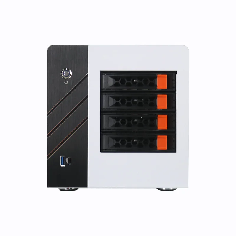 Nas4-bit home hot-swappable storage server supports ITX main board desktop chassis
Nas4-bit home hot-swappable storage server supports ITX main board desktop chassis