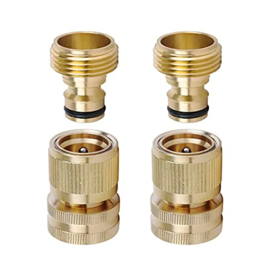 Brass Hose Quick Connect 3/4 Inch GHT Thread Garden Hose Quick Connector No-Leak Water Hose Quick Connect Fittings Male and Fem
Brass Hose Quick Connect 3/4 Inch GHT Thread Garden Hose Quick Connector No-Leak Water Hose Quick Connect Fittings Male and Fem