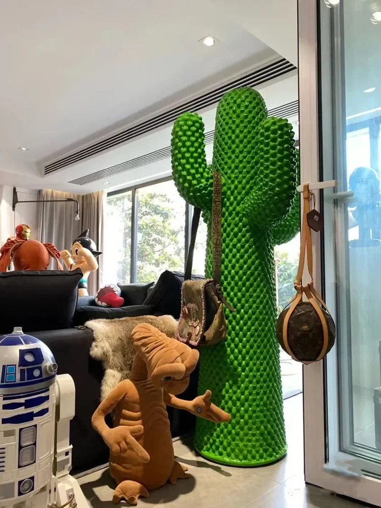 Italian trend giant cactus coat and hat rack green custom landing decoration net red home living room sculpture
Italian trend giant cactus coat and hat rack green custom landing decoration net red home living room sculpture