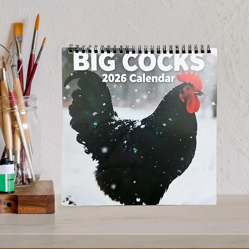 Высококачественный настенный календарь на 2026 год с изображением петуха, декоративный, из мелованной бумаги, китайский, памятный подарок, функциональный, забавный календарь-петух
Высококачественный настенный календарь на 2026 год с изображением петуха, декоративный, из мелованной бумаги, китайский, памятный подарок, функциональный, забавный календарь-петух