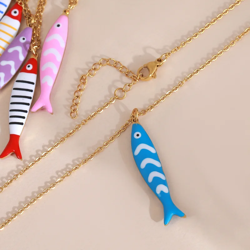 Colorful Fish Ocean Pendant Necklace DIY Fashion Sweater Chain Bracelet Accessories for Women
Colorful Fish Ocean Pendant Necklace DIY Fashion Sweater Chain Bracelet Accessories for Women