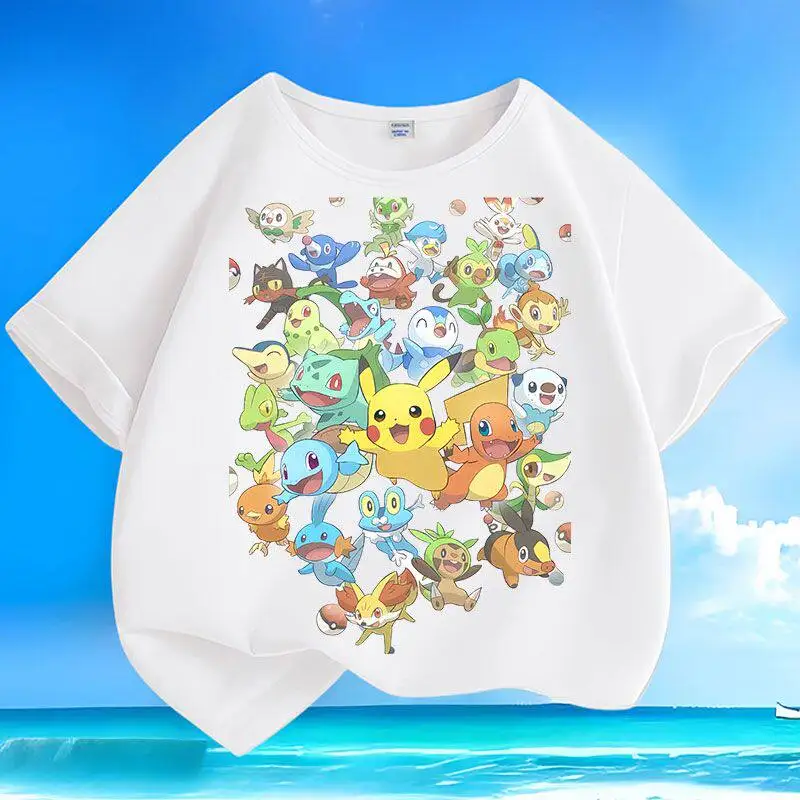 Pokémon Summer New Cartoon Cute Crew Neck Men's and Women's Children's Pure Cotton Loose Casual Top Short Sleeves
Pokémon Summer New Cartoon Cute Crew Neck Men's and Women's Children's Pure Cotton Loose Casual Top Short Sleeves