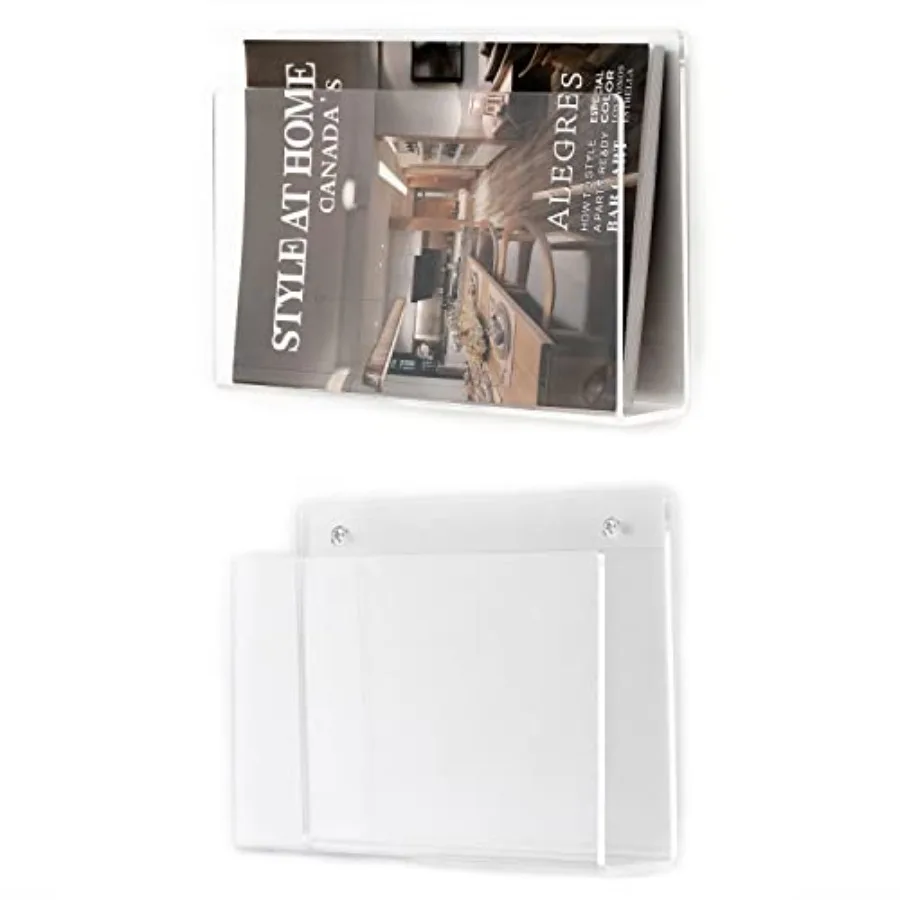 2 Pcs Magazine Holder Wall Mount Clear Acrylic Magazine Rack Organizer Folder Bookshelf File Storage Rack for Waiting Room Livi
2 Pcs Magazine Holder Wall Mount Clear Acrylic Magazine Rack Organizer Folder Bookshelf File Storage Rack for Waiting Room Livi
