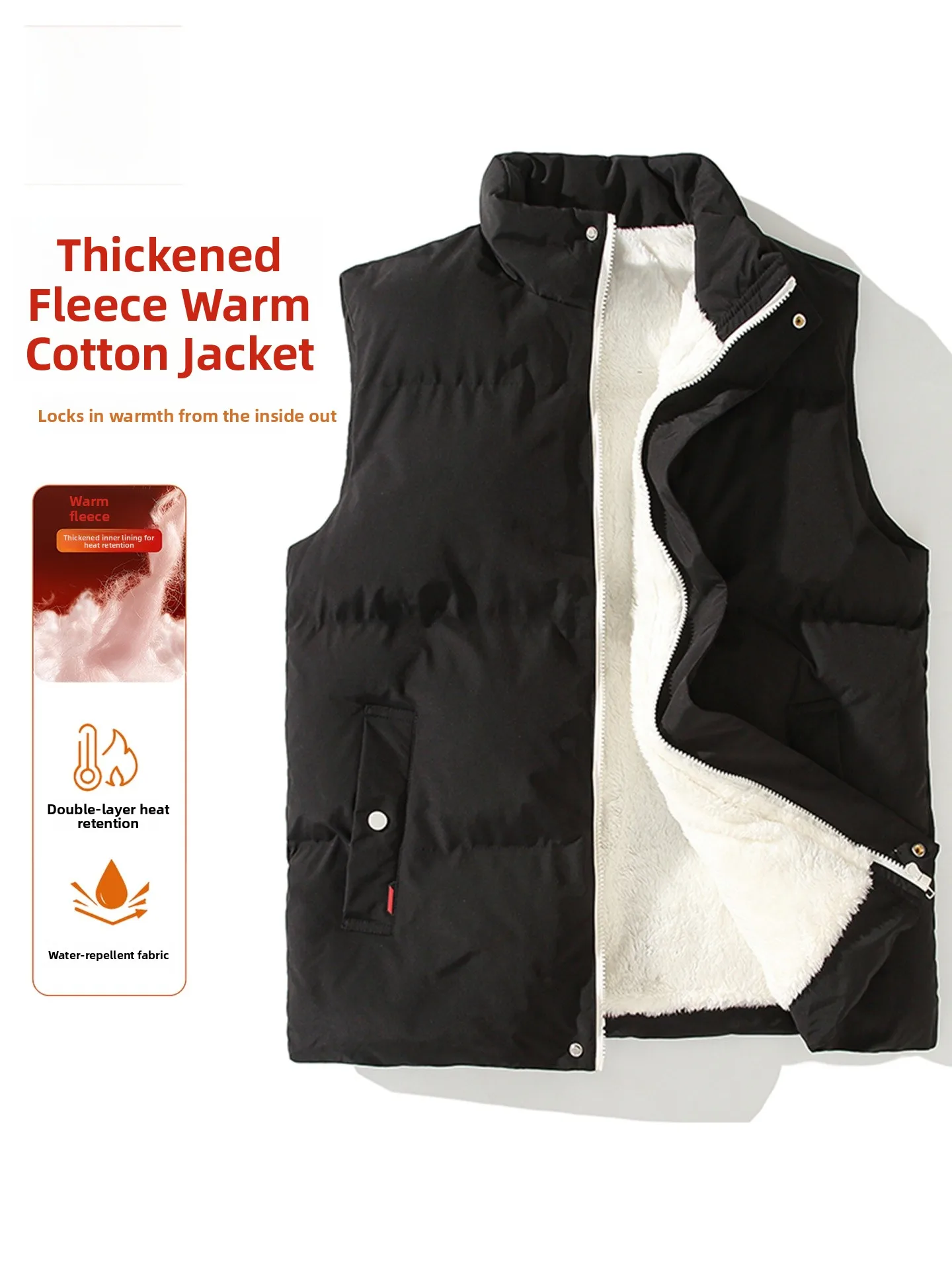 Утепленный мужской жилет из овечьего флиса на молнии с воротником-стойкой для молодежи, осенне-зимний, повседневный
Утепленный мужской жилет из овечьего флиса на молнии с воротником-стойкой для молодежи, осенне-зимний, повседневный