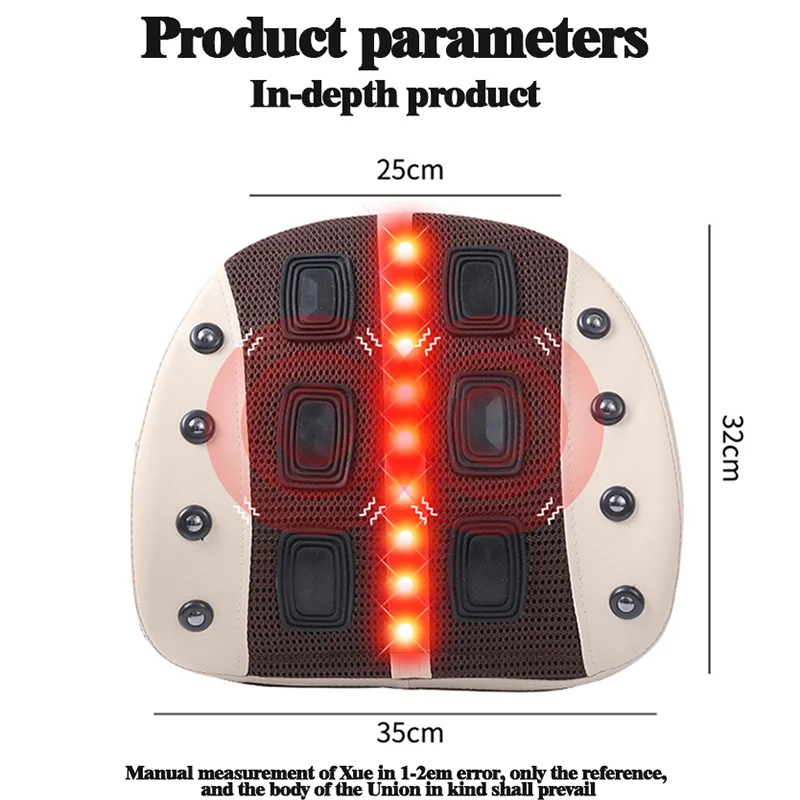 Electric Back Massage Cushion Vibration Pulse Mugwort Heating Lumbar Therapy Magnetite Massager backrest Relieve Spine Stiffness
Electric Back Massage Cushion Vibration Pulse Mugwort Heating Lumbar Therapy Magnetite Massager backrest Relieve Spine Stiffness