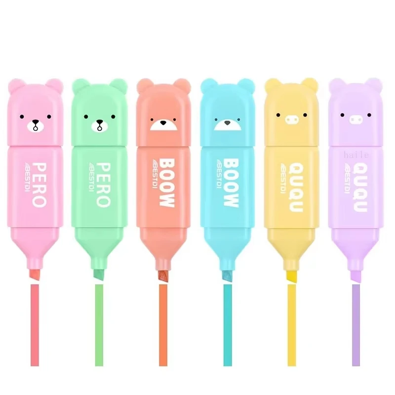 4-12 Colors Cute Cartoon Mini Highlighter Pens Kawaii Pastel Colors Manga Markers Scrapbooking Diary Highlighter Stationery
4-12 Colors Cute Cartoon Mini Highlighter Pens Kawaii Pastel Colors Manga Markers Scrapbooking Diary Highlighter Stationery