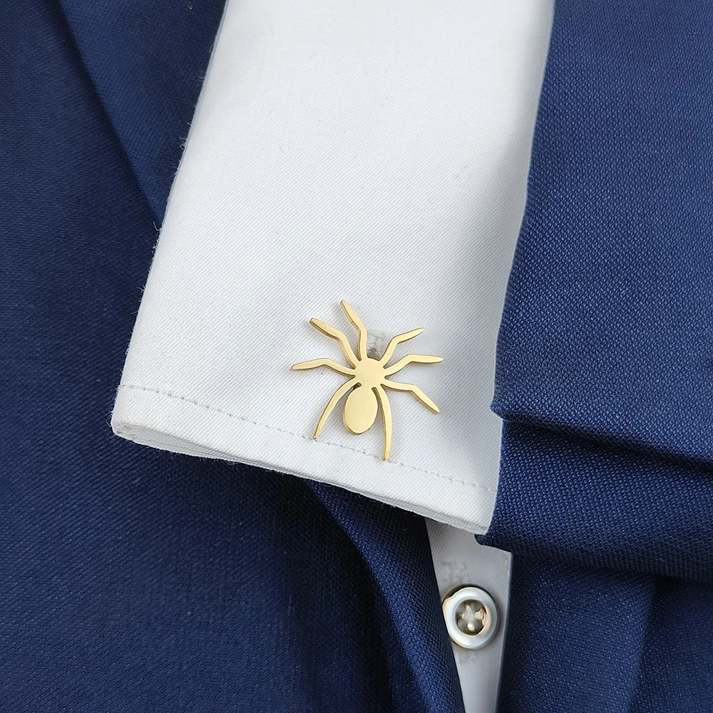 Newly launched -18K gold-plated stainless steel cufflinks: cold little spider design, fashionable lapel pin, gift for friends
Newly launched -18K gold-plated stainless steel cufflinks: cold little spider design, fashionable lapel pin, gift for friends