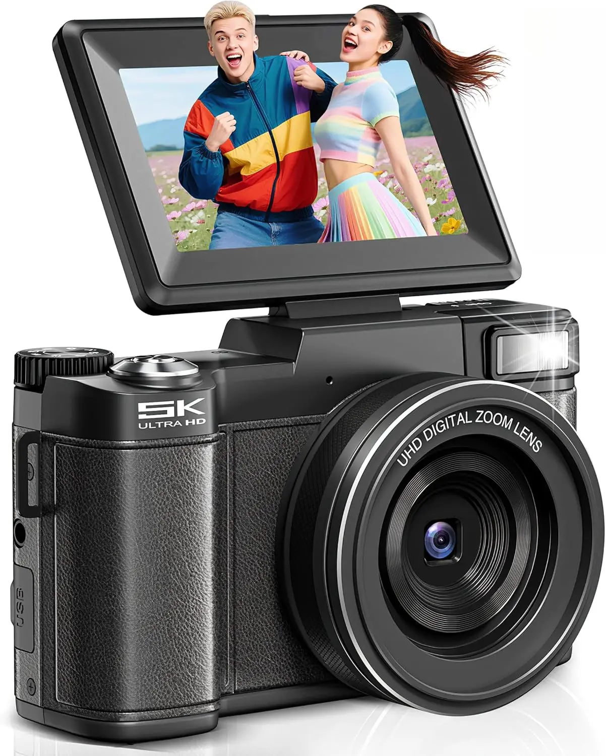 64MP 5K Vlogging Camera, 18X Zoom, Flip Screen, 64GB+2 Batteries
64MP 5K Vlogging Camera, 18X Zoom, Flip Screen, 64GB+2 Batteries