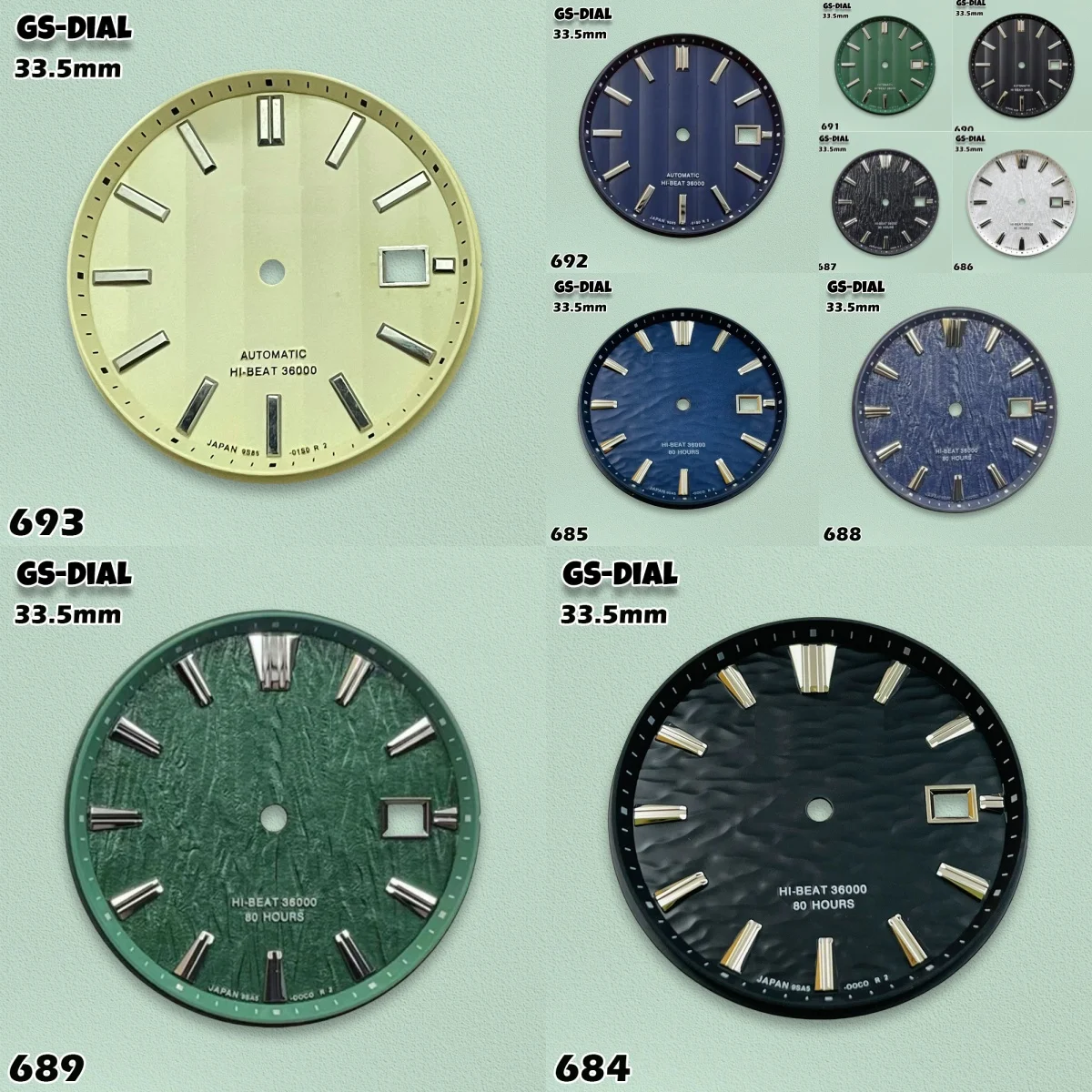 SKO GS Logo 33.5mm Black White Blue Green Dial Fit NH35/NH36 Movement Watches for men Watch Modification Accessories
SKO GS Logo 33.5mm Black White Blue Green Dial Fit NH35/NH36 Movement Watches for men Watch Modification Accessories