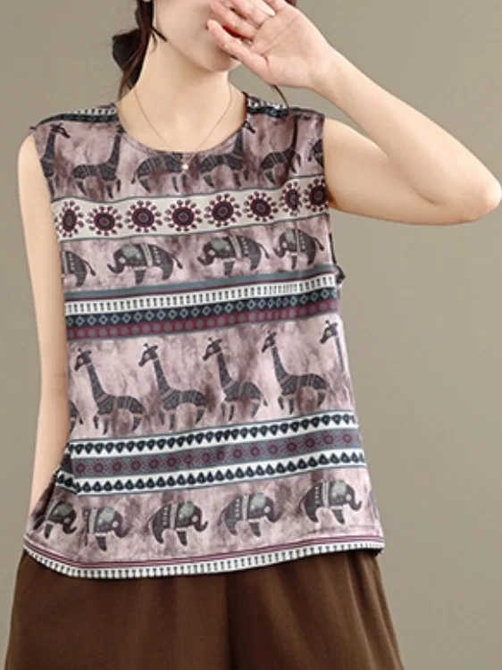Summer Casual Cartoon Animal Print Sleeveless round Neck Vest Shirt plus Size Women's Fashionable Inner Wear Top
Summer Casual Cartoon Animal Print Sleeveless round Neck Vest Shirt plus Size Women's Fashionable Inner Wear Top