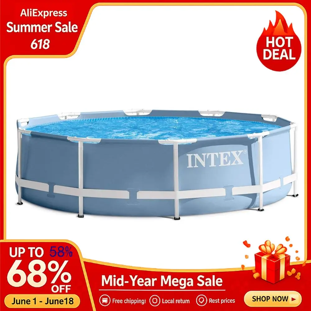 12ft X 30in Prism Frame Pool Set with Filter Pump, Custom
12ft X 30in Prism Frame Pool Set with Filter Pump, Custom