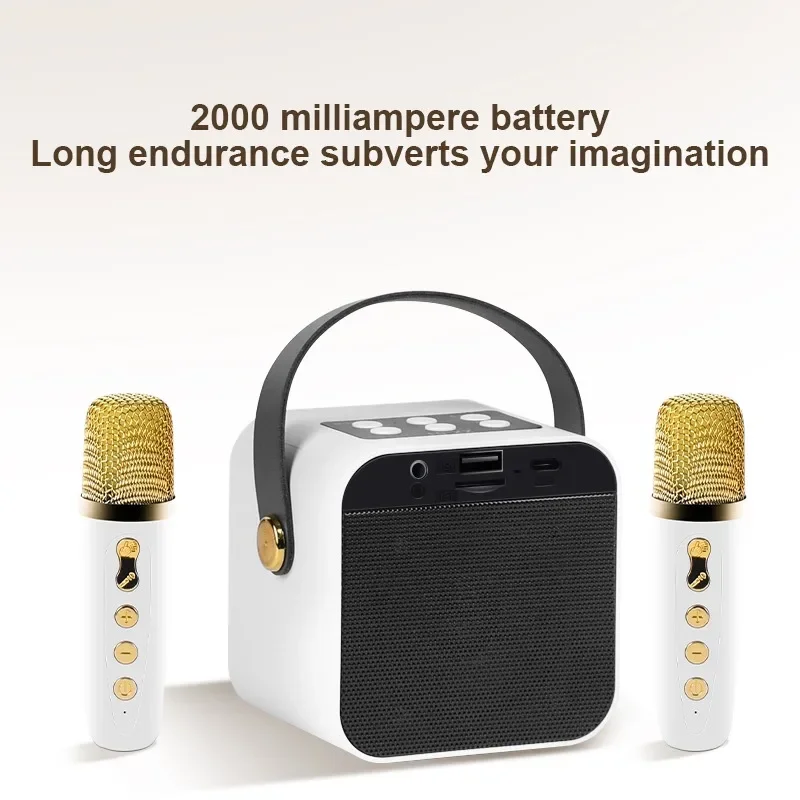 Mini Wireless Karaoke Microphone Bluetooth Speakers Outdoor Woofer Party Sound Portable Led Lights Subwoofers Children's KTV Set
Mini Wireless Karaoke Microphone Bluetooth Speakers Outdoor Woofer Party Sound Portable Led Lights Subwoofers Children's KTV Set