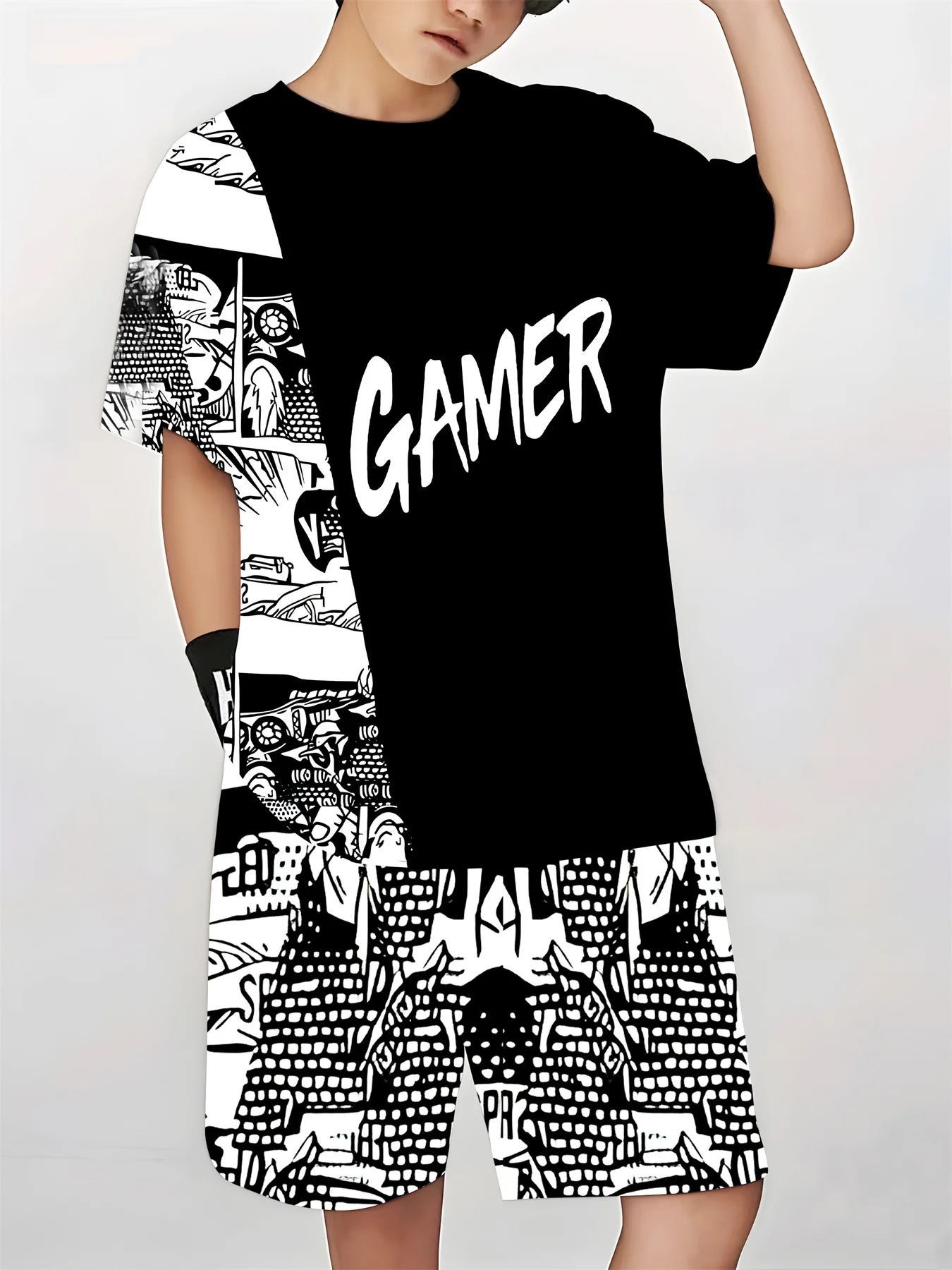 Summer 2025 Bestseller Youthful and energetic street casual Fashion 3D letter pattern printed Comfortable Children's set
Summer 2025 Bestseller Youthful and energetic street casual Fashion 3D letter pattern printed Comfortable Children's set