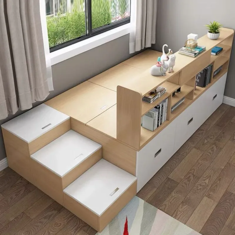 Bedroom Furniture Single Bed Small Unit Tatami Storage Bed Japanese High Box Bed
Bedroom Furniture Single Bed Small Unit Tatami Storage Bed Japanese High Box Bed