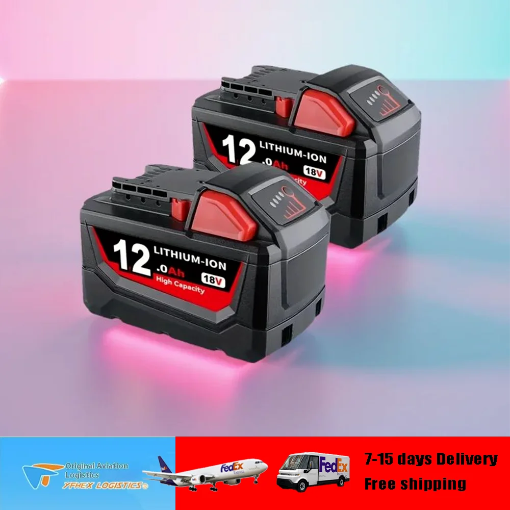 Milwaukee M18 Battery 18V 12.0Ah 9.0Ah Replacement Lithium Battery for Milwaukee M18 48-11-1815 48-11-1850 2604-22 Battery
Milwaukee M18 Battery 18V 12.0Ah 9.0Ah Replacement Lithium Battery for Milwaukee M18 48-11-1815 48-11-1850 2604-22 Battery