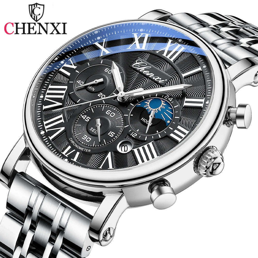 CHENXI Fashion Men's Watch Waterproof Business Sport Quartz Watch Chronograph Calendar Military Wristwatch Casual Male Clock
CHENXI Fashion Men's Watch Waterproof Business Sport Quartz Watch Chronograph Calendar Military Wristwatch Casual Male Clock