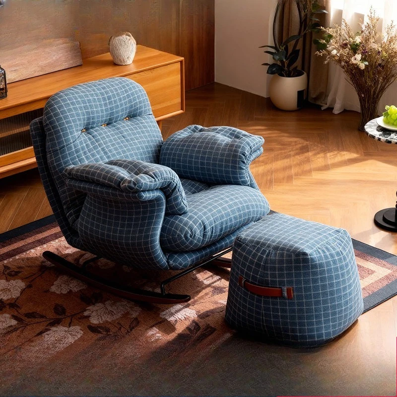 Balcony Fabric Sofa Single Chair Designer Bedroom Leisure Area Sleeping Rocking Chair
Balcony Fabric Sofa Single Chair Designer Bedroom Leisure Area Sleeping Rocking Chair