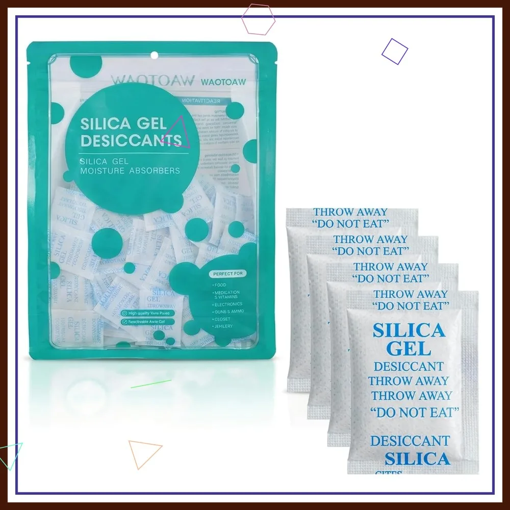 500 Pack 2 Gram Silica Gel Desiccant Packets - Food Grade Moisture Absorbers for Storage, Safes & Electronics
500 Pack 2 Gram Silica Gel Desiccant Packets - Food Grade Moisture Absorbers for Storage, Safes & Electronics
