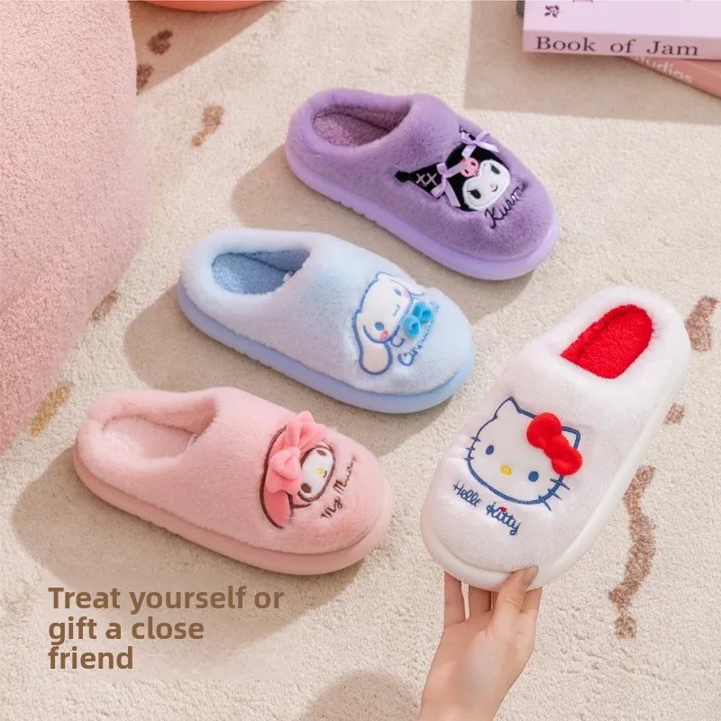 Kawaii Hello Kitty Slippers Non-Slip Warm Cute Cartoon Anime Home Autumn and Winter Girls Plush Slipper House Gifts
Kawaii Hello Kitty Slippers Non-Slip Warm Cute Cartoon Anime Home Autumn and Winter Girls Plush Slipper House Gifts