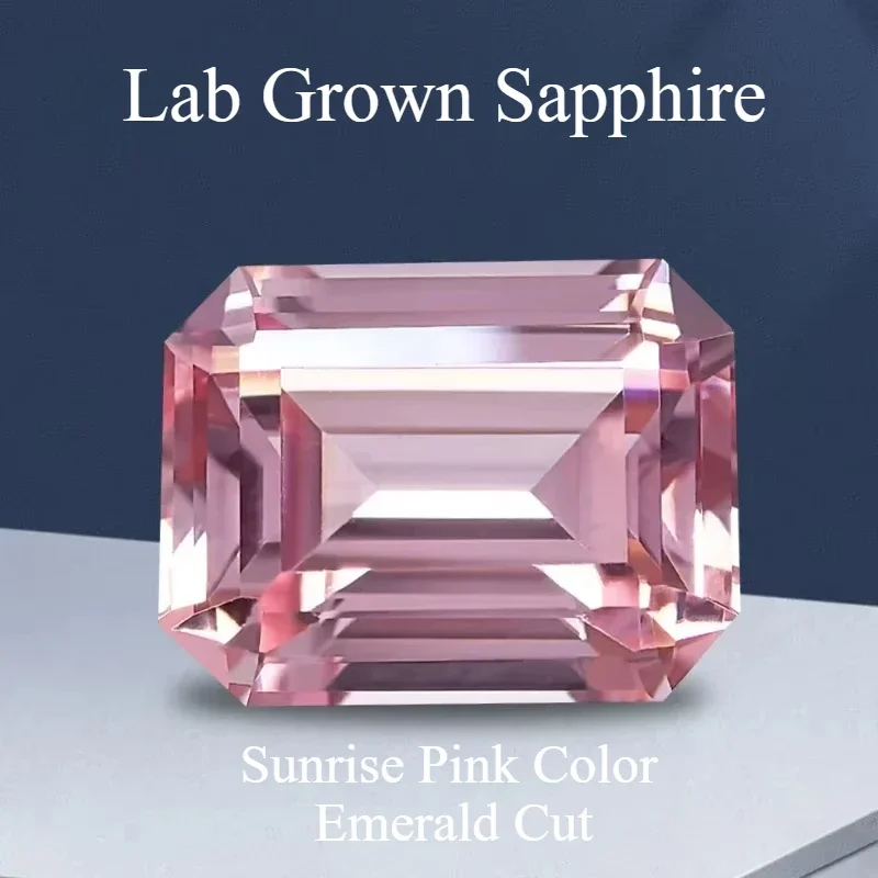 Lab Grown Sapphire Sunrise Pink Color Emerald Cut VVS1 Selectable Certificate Artificial gemstoneDIY Jewelry Making Materials
Lab Grown Sapphire Sunrise Pink Color Emerald Cut VVS1 Selectable Certificate Artificial gemstoneDIY Jewelry Making Materials