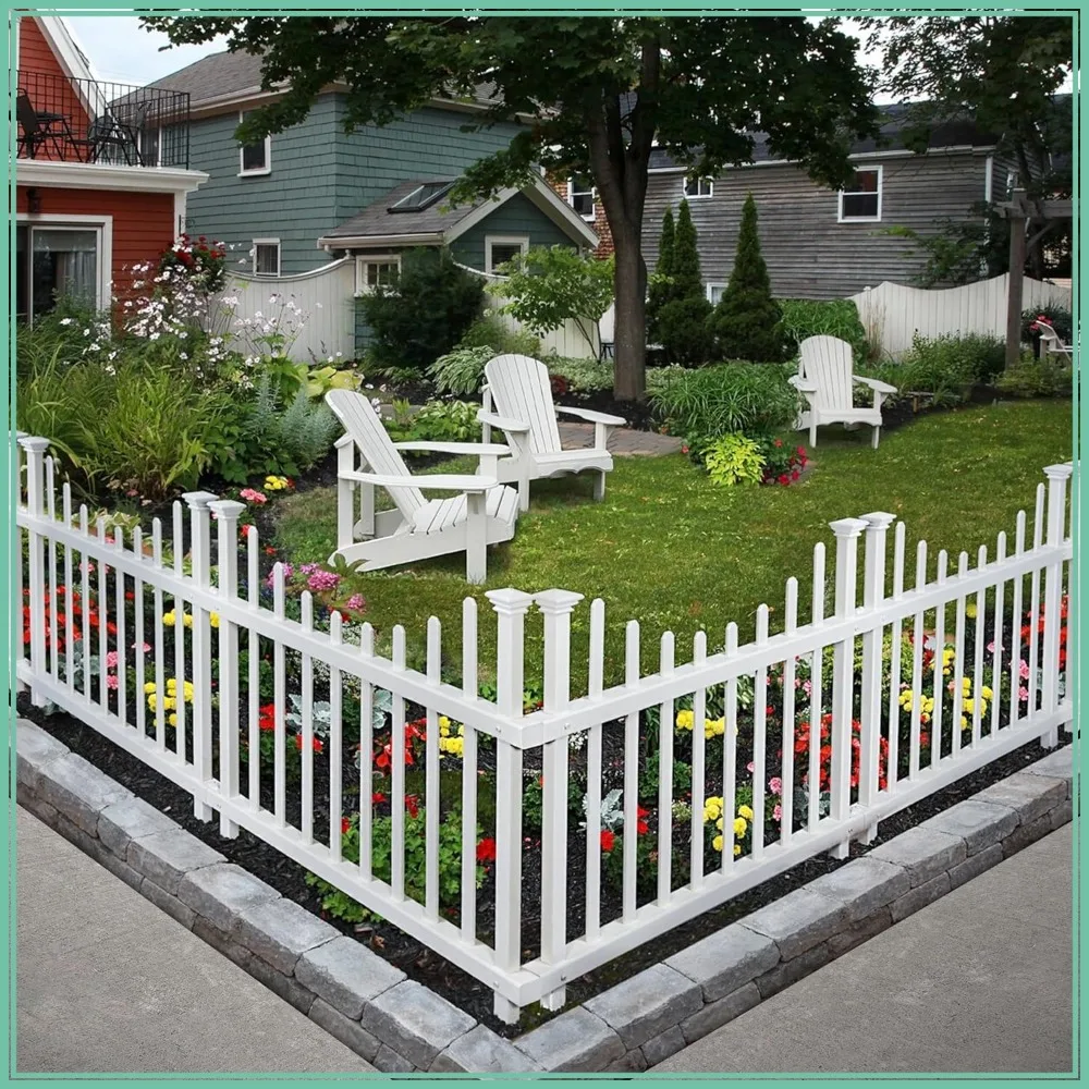30" H x 42" W Vinyl Picket Fence Panels (2 Pack) - Easy No Dig Installation for Garden, Yard, Patio, Pet Enclosure
30" H x 42" W Vinyl Picket Fence Panels (2 Pack) - Easy No Dig Installation for Garden, Yard, Patio, Pet Enclosure